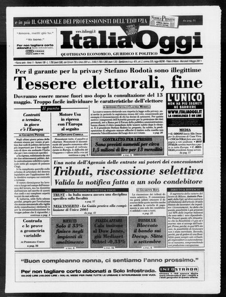 Italia oggi : quotidiano di economia finanza e politica